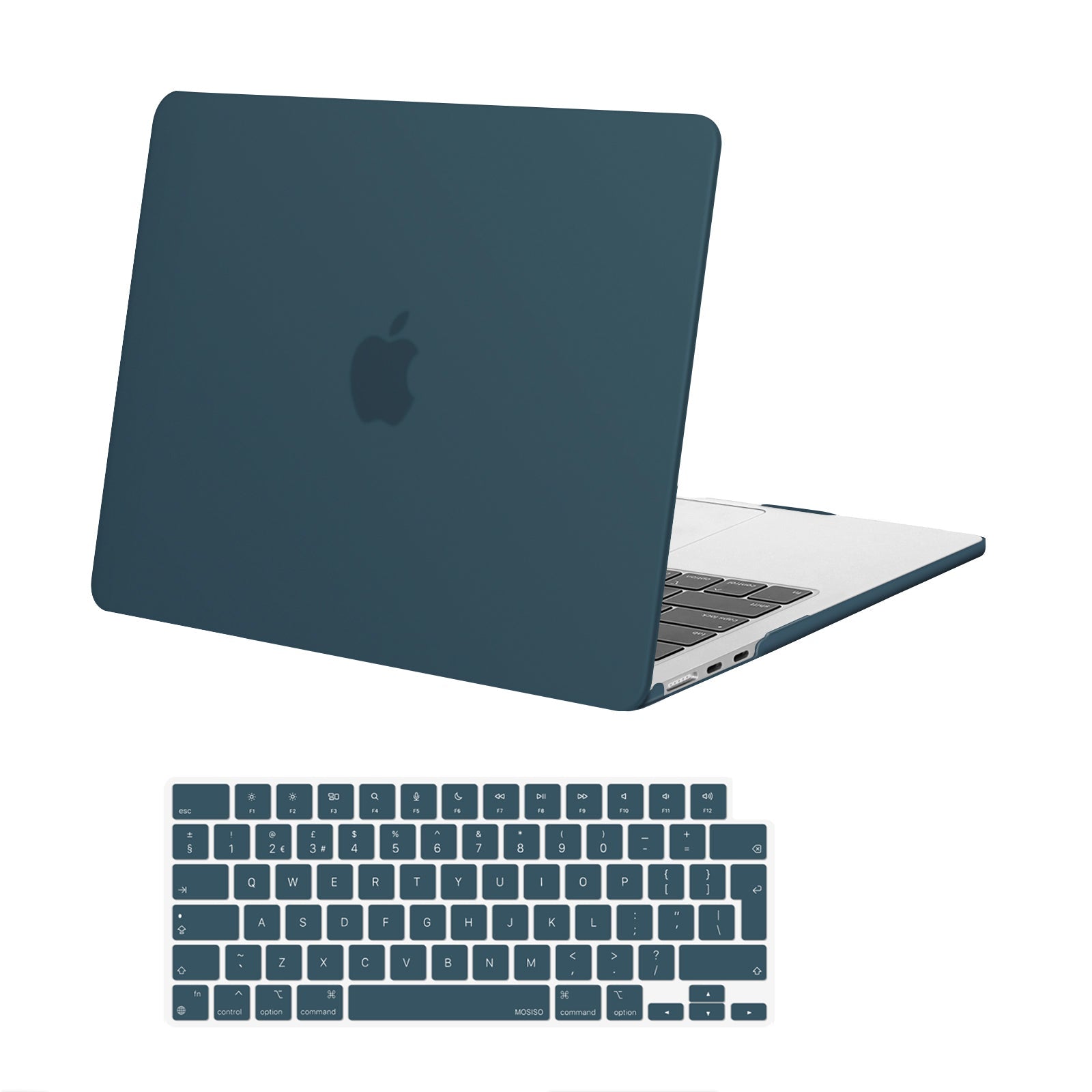 MOSISO Compatible with MacBook Air 13.6 inch Case 2023 2022 Release M2 A2681 Chip with Liquid Retina Display & Touch ID, Protective Plastic Hard Shell Case & Keyboard Cover Skin, Teal Green iMosiso