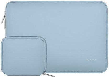 MOSISO Laptop Sleeve 11 11.6 12.3 13 13.3 14 15 15.6 16 inch Compatible with MacBook Air 13 inch A2337 M1 A2179 A1932 2022 Pro 13 inch A2338 M1 A2251 A2289 A2159 A1989 A1706 A1708 2021 2020 Pro 14 inch A2442 A2485 Neoprene Bag with Small Case, Airy Blue iMosiso