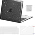 MOSISO Compatible with MacBook Air 13.6 inch Case 2022 2023 Release A2681 with M2 Chip & Touch ID, Sparkly Glitter Plastic Hard Shell Case&Keyboard Cover&Screen Protector&Storage Bag, Black