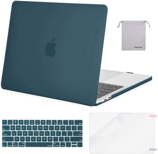 MOSISO Compatible with MacBook Pro 13 inch Case 2020-2016 Release A2338 M1 A2289 A2251 A2159 A1989 A1706 A1708, Plastic Hard Shell Case&Keyboard Cover Skin&Screen Protector&Storage Bag, Deep Teal iMosiso
