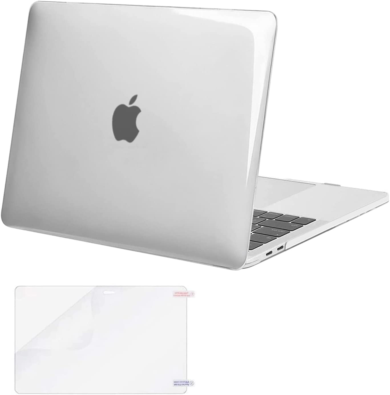 MOSISO Compatible with MacBook Pro 13 inch Case 2020-2016 Release A2338 M1 A2289 A2251 A2159 A1989 A1706 A1708 with/Without Touch Bar, Plastic Hard Shell Case Cover & Screen Protector, Crystal Clear iMosiso
