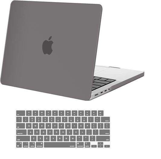 MOSISO Compatible with MacBook Pro 14 inch Case 2021 2022 Release A2442 M1 Pro / M1 Max with Liquid Retina XDR Display Touch ID, Plastic Hard Shell Case & Keyboard Cover Skin, Gray iMosiso