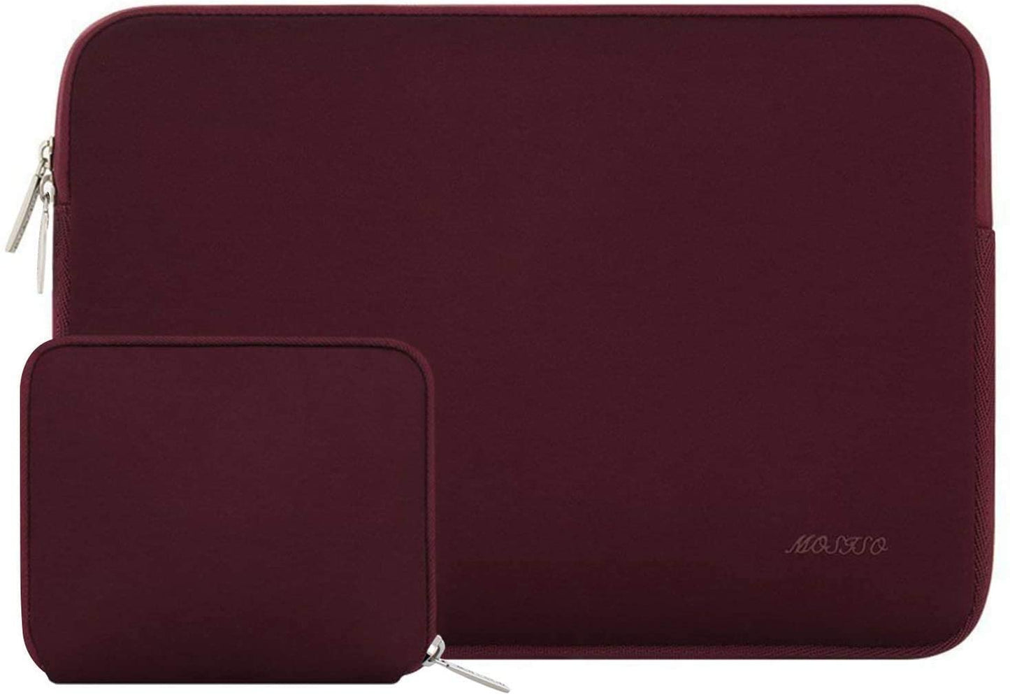 MOSISO Laptop Sleeve 11 11.6 12.3 13 13.3 14 15 15.6 16 inch Compatible with MacBook Air 13 inch A2337 M1 A2179 A1932 2022 Pro 13 inch A2338 M1 A2251 A2289 A2159 A1989 A1706 A1708 2021 2020 A1502 A2442 A2485 Neoprene Bag with Small Case, Wine Red iMosiso