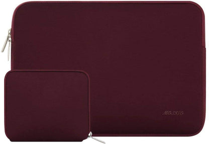 MOSISO Laptop Sleeve 11 11.6 12.3 13 13.3 14 15 15.6 16 inch Compatible with MacBook Air 13 inch A2337 M1 A2179 A1932 2022 Pro 13 inch A2338 M1 A2251 A2289 A2159 A1989 A1706 A1708 2021 2020 A1502 A2442 A2485 Neoprene Bag with Small Case, Wine Red iMosiso