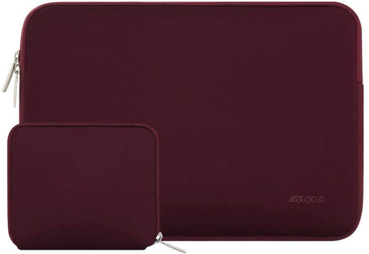 MOSISO Laptop Sleeve 11 11.6 12.3 13 13.3 14 15 15.6 16 inch Compatible with MacBook Air 13 inch A2337 M1 A2179 A1932 2022 Pro 13 inch A2338 M1 A2251 A2289 A2159 A1989 A1706 A1708 2021 2020 A1502 A2442 A2485 Neoprene Bag with Small Case, Wine Red iMosiso