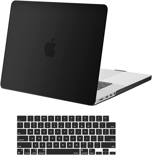MOSISO Compatible with MacBook Pro 16 inch Case 2021 2022 Release A2485 M1 Pro / M1 Max with Liquid Retina XDR Display Touch ID, Protective Plastic Hard Shell Case&Keyboard Cover Skin, Black iMosiso