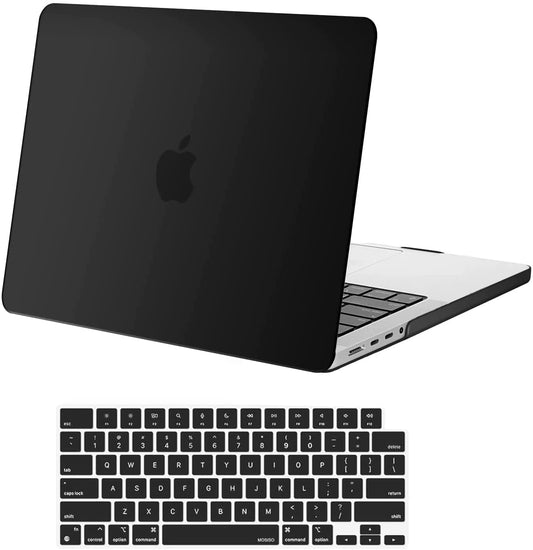 MOSISO Compatible with MacBook Pro 14 inch Case 2021 2022 Release A2442 M1 Pro / M1 Max with Liquid Retina XDR Display Touch ID, Plastic Hard Shell Case & Keyboard Cover Skin, Black iMosiso