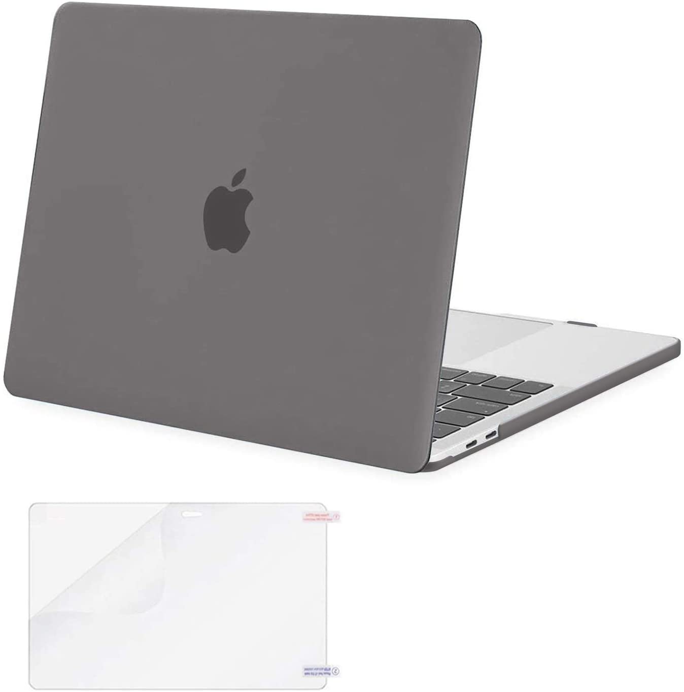 MOSISO Compatible with MacBook Pro 13 inch Case 2020-2016 Release A2338 M1 A2289 A2251 A2159 A1989 A1706 A1708 with/Without Touch Bar, Plastic Hard Shell Case Cover & Screen Protector, Gray iMosiso