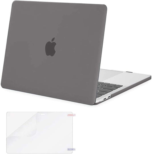 MOSISO Compatible with MacBook Pro 13 inch Case 2020-2016 Release A2338 M1 A2289 A2251 A2159 A1989 A1706 A1708 with/Without Touch Bar, Plastic Hard Shell Case Cover & Screen Protector, Gray iMosiso