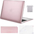 MOSISO Compatible with MacBook Air 13 inch Case 2022, 2021-2018 Release A2337 M1 A2179 A1932 Retina Display Touch ID, Plastic Hard Shell&Keyboard Cover&Screen Protector&Storage Bag, Rose Gold