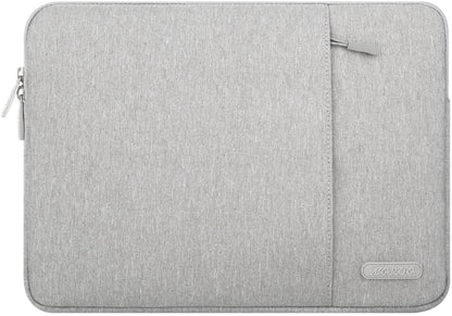 MOSISO Laptop Sleeve Bag Compatible with MacBook Air 13 inch A2337 M1 A2179 A1932 2018-2021/Pro 13 inch A2338 M1 A2251 A2289 A2159 A1989 A1706 A1708, Polyester Vertical Case with Pocket, Gray iMosiso