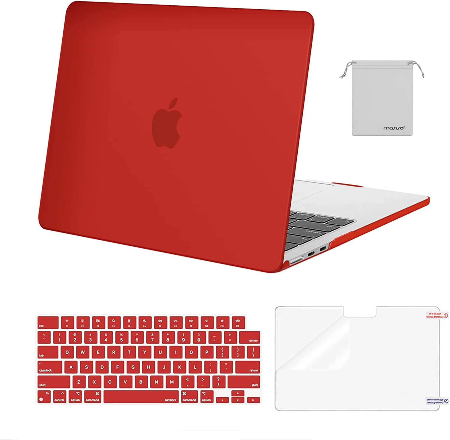 MOSISO Coque Compatible avec MacBook Air 13,6 2024 2023 2022 A2681 M2 avec  Liquid Retina Display, Plastique Coque Rigide&Protection Clavier&Protecteur