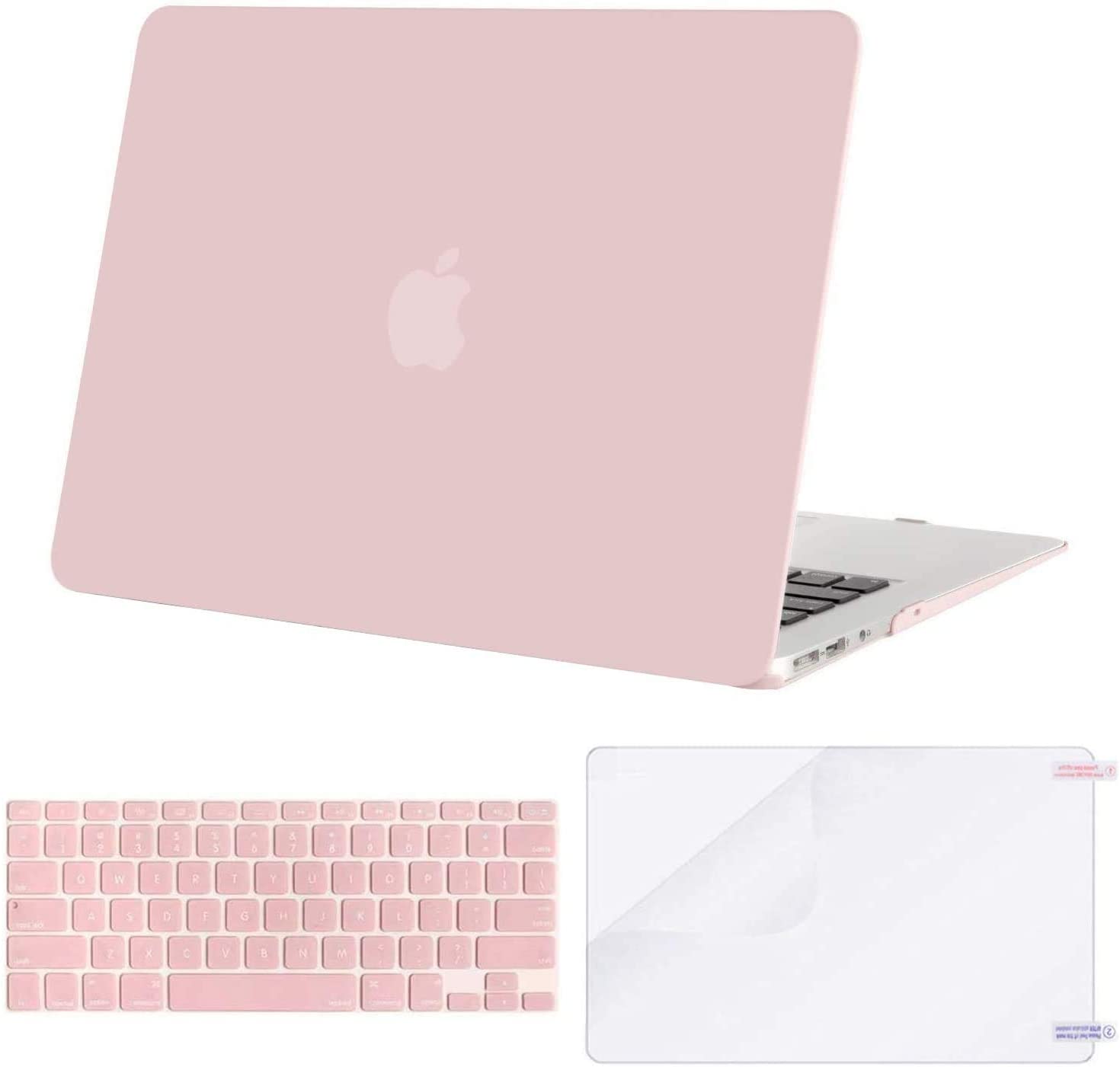 MOSISO Compatible with MacBook Air 13 inch Case (Models: A1369 & A1466, Older Version 2010-2017 Release), Protective Plastic Hard Shell Case & Keyboard Cover & Screen Protector iMosiso