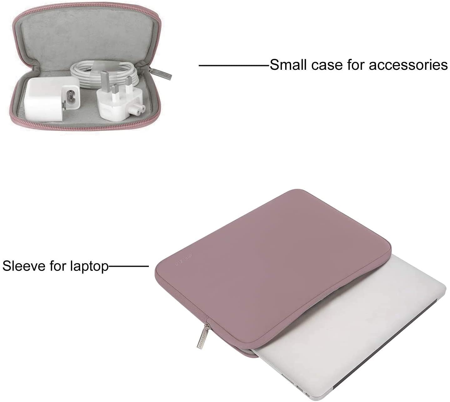 MOSISO Laptop Sleeve 11 11.6 12.3 13 13.3 14 15 15.6 16 inch Compatible with MacBook Air 13 inch A2337 M1 A2179 A1932 2022 Pro 13 inch A2338 M1 A2251 A2289 A2159 A1989 A1706 A1708 2021 2020 Pro 14 inch A2442 A2485 Neoprene Bag with Small Case, Brick Red iMosiso