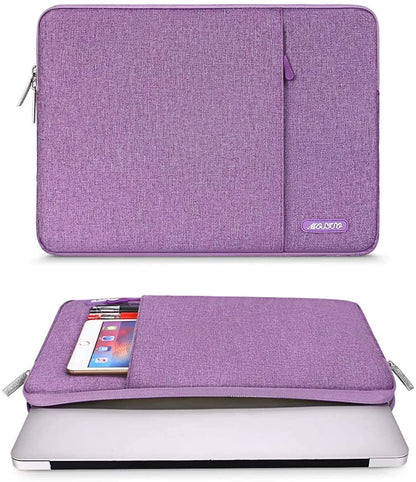 MOSISO Laptop Sleeve Bag 11.6 12 13 13.3 14 14.2 15 15.6 16 inch Compatible with MacBook Air 13 inch A2337 M1 A2179 A1932 2018-2022/Pro 13 inch A2338 M1 A2251 A2289 A2159 A1989 A1706 A1708, Polyester Vertical Case with Pocket iMosiso