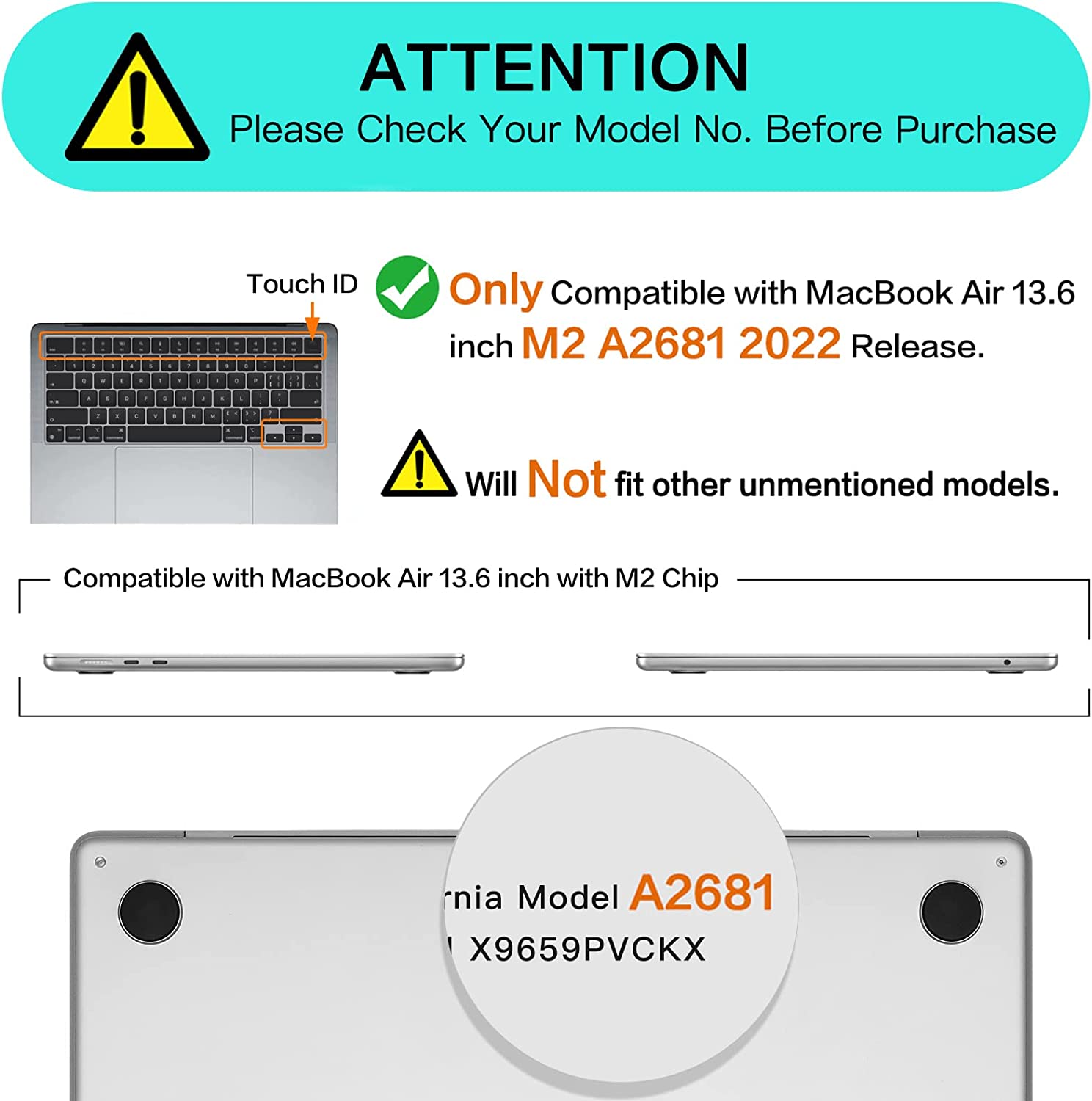 MOSISO Compatible with MacBook Air 13.6 inch Case 2022 2023 Release A2681 M2 Chip with Liquid Retina Display & Touch ID, Protective Plastic Hard Shell Case & Keyboard Cover Skin, Cerulean Blue iMosiso