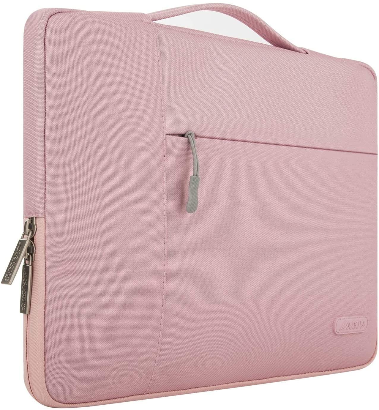 MOSISO Laptop Sleeve Compatible with MacBook Air Pro 11 13 13.3 14 15 16 17.3 inch MacBook Pro Air 13 inch A2337 M1 A2338 M1 15 15.6 inch Multifunctional Briefcase Bag Waterproof Notebook Shoulder Handbag Briefcase Cover Case, Pink iMosiso