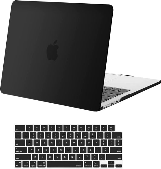 MOSISO Compatible with MacBook Air 13.6 inch Case 2022 Release A2681 M2 Chip with Liquid Retina Display & Touch ID, Protective Plastic Hard Shell Case & Keyboard Cover Skin, Black iMosiso