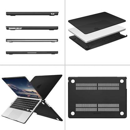 MOSISO Compatible with MacBook Air 13.6 inch Case 2022 Release A2681 M2 Chip with Liquid Retina Display & Touch ID, Protective Plastic Hard Shell Case Cover, Black iMosiso