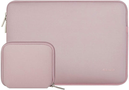 MOSISO Laptop Sleeve Compatible with MacBook Pro 14 inch 2021 M1 Pro/M1 Max A2442, Compatible with MacBook Air/Pro Retina, 13-13.3 inch Notebook, Neoprene Bag Cover with Small Case, Baby Pink iMosiso