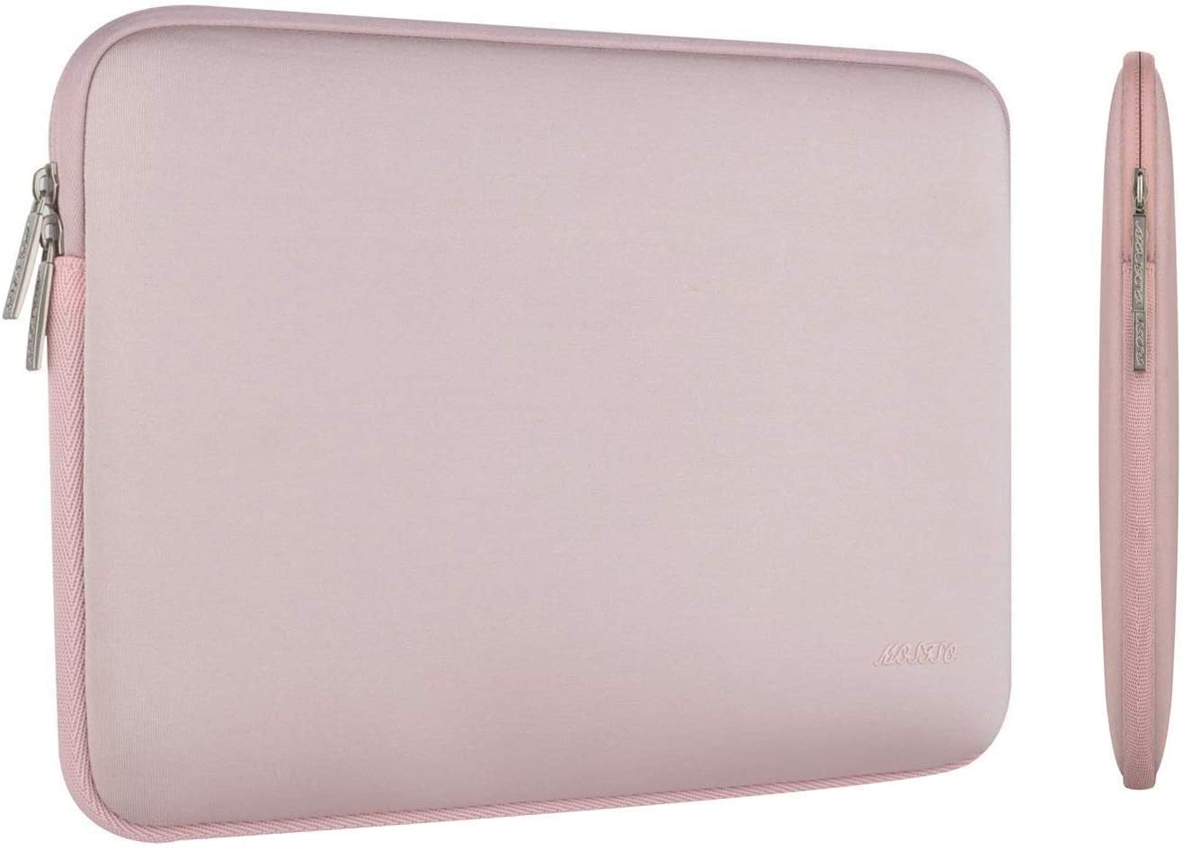 MOSISO Laptop Sleeve Compatible with MacBook Pro 14 inch 2021 M1 Pro/M1 Max A2442, Compatible with MacBook Air/Pro Retina, 13-13.3 inch Notebook, Neoprene Bag Cover with Small Case, Baby Pink iMosiso