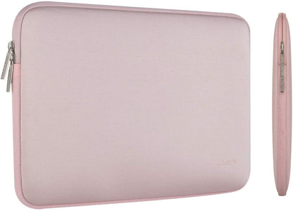 MOSISO Laptop Sleeve Compatible with MacBook Pro 14 inch 2021 M1 Pro/M1 Max A2442, Compatible with MacBook Air/Pro Retina, 13-13.3 inch Notebook, Neoprene Bag Cover with Small Case, Baby Pink iMosiso