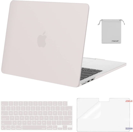 MOSISO Compatible with MacBook Air 13.6 inch Case 2022 2023 Release A2681 M2 Chip with Liquid Retina Display Touch ID, Plastic Hard Shell&Keyboard Cover&Screen Protector&Storage Bag, Stone Gray iMosiso