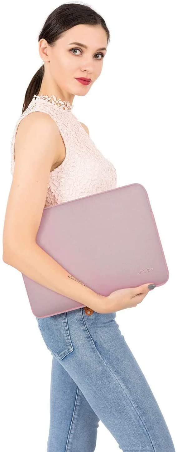 MOSISO Laptop Sleeve Compatible with MacBook Pro 14 inch 2021 M1 Pro/M1 Max A2442, Compatible with MacBook Air/Pro Retina, 13-13.3 inch Notebook, Neoprene Bag Cover with Small Case, Baby Pink iMosiso