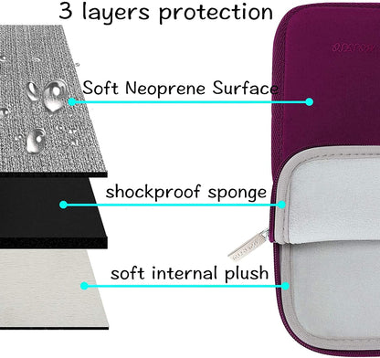 MOSISO Laptop Sleeve 11 11.6 12.3 13 13.3 14 15 15.6 16 inch Compatible with MacBook Air 13 inch A2337 M1 A2179 A1932 2022 Pro 13 A2338 M1 A2251 A2289 A2159 A1989 A1706 2021 2020 Pro 14 16 inch A2442 A2485 Neoprene Bag with Small Case, Magenta Purple iMosiso