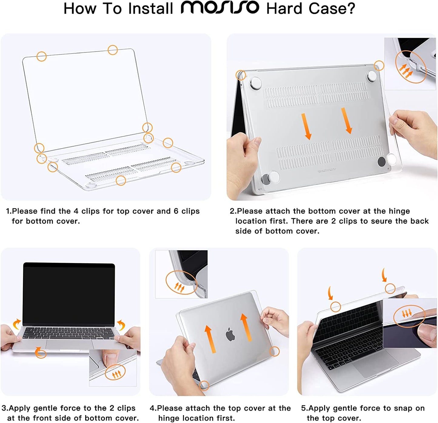 MOSISO Compatible with MacBook Air 13.6 inch Case 2022 Release A2681 M2 Chip with Liquid Retina Display & Touch ID, Protective Plastic Hard Shell Case Cover, Crystal Clear iMosiso