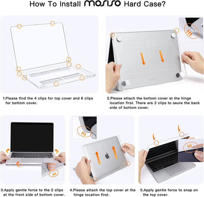 MOSISO Compatible with MacBook Air 13.6 inch Case 2022 Release A2681 M2 Chip with Liquid Retina Display & Touch ID, Protective Plastic Hard Shell Case Cover, Crystal Clear iMosiso