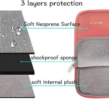 MOSISO Laptop Sleeve 11 11.6 12.3 13 13.3 14 15 15.6 16 inch Compatible with MacBook Air 13 inch A2337 M1 A2179 A1932 2022 Pro 13 A2338 M1 A2251 A2289 A2159 A1989 A1706 A1708 2021 2020 Pro 14 16 inch A2442 A2485 Neoprene Bag with Small Case, Living Coral iMosiso