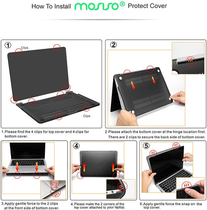 MOSISO Compatible with MacBook Pro 13 inch Case 2020-2016 Release A2338 M1 A2289 A2251 A2159 A1989 A1706 A1708, Plastic Hard Shell Case&Keyboard Cover Skin&Screen Protector&Storage Bag, Rose Gold iMosiso