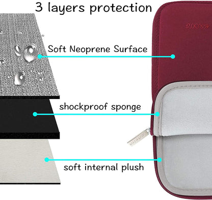 MOSISO Laptop Sleeve 11 11.6 12.3 13 13.3 14 15 15.6 16 inch Compatible with MacBook Air 13 inch A2337 M1 A2179 A1932 2022 Pro 13 A2338 M1 A2251 A2289 A2159 A1989 A1706 2021 2020 Pro 14 16 inch A2442 A2485 Neoprene Bag with Small Case, Red iMosiso