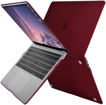 MOSISO Compatible with MacBook Air 13 inch Case 2022, 2021-2018 Release A2337 M1 A2179 A1932 Retina Display Touch ID, Plastic Hard Shell&Keyboard Cover&Screen Protector&Storage Bag, Marsala Red iMosiso