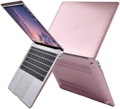 MOSISO Compatible with MacBook Air 13 inch Case 2022, 2021-2018 Release A2337 M1 A2179 A1932 Retina Display Touch ID, Plastic Hard Shell&Keyboard Cover&Screen Protector&Storage Bag, Rose Gold iMosiso