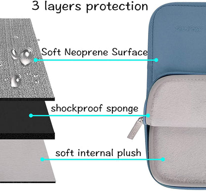 MOSISO Laptop Sleeve 11 11.6 12.3 13 13.3 14 15 15.6 16 inch Compatible with MacBook Air 13 inch A2337 M1 A2179 A1932 2022 Pro 13 A2338 M1 A2251 A2289 A2159 A1989 A1706 2021 2020 Pro 14 16 inch A2442 A2485 Neoprene Bag with Small Case, Navy Lime iMosiso