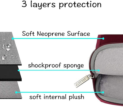 MOSISO Laptop Sleeve 11 11.6 12.3 13 13.3 14 15 15.6 16 inch Compatible with MacBook Air 13 inch A2337 M1 A2179 A1932 2022 Pro 13 inch A2338 M1 A2251 A2289 A2159 A1989 A1706 A1708 2021 2020 A1502 A2442 A2485 Neoprene Bag with Small Case, Wine Red iMosiso