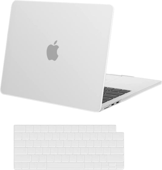 MOSISO Compatible with MacBook Air 13.6 inch Case 2022 Release A2681 M2 Chip with Liquid Retina Display & Touch ID, Protective Plastic Hard Shell Case & Keyboard Cover Skin, Frost iMosiso