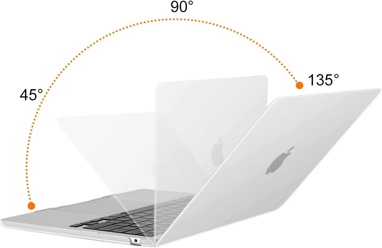 MOSISO Compatible with MacBook Air 13.6 inch Case 2022 Release A2681 M2 Chip with Liquid Retina Display & Touch ID, Protective Plastic Hard Shell Case Cover, Frost iMosiso