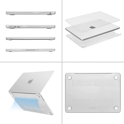 MOSISO Compatible with MacBook Air 13.6 inch Case 2022 Release A2681 M2 Chip with Liquid Retina Display & Touch ID, Protective Plastic Hard Shell Case Cover, Frost iMosiso