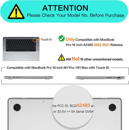 MOSISO Compatible with MacBook Pro 16 inch Case 2021 2022 Release A2485 M1 Pro / M1 Max with Liquid Retina XDR Display Touch ID, Protective Plastic Hard Shell Case Cover, Airy Blue iMosiso