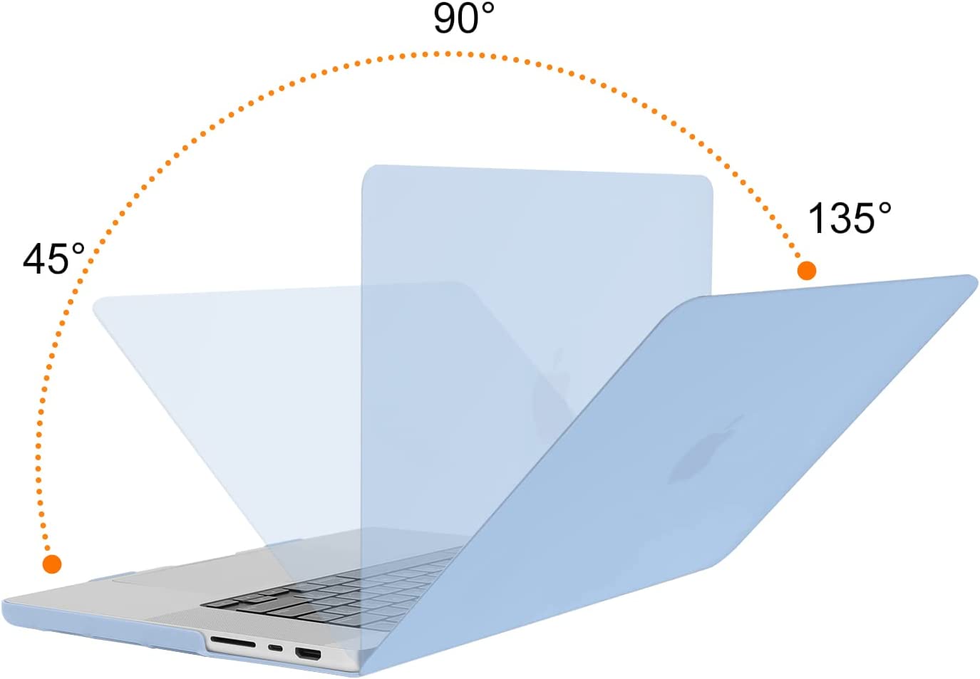 MOSISO Compatible with MacBook Pro 16 inch Case 2021 2022 Release A2485 M1 Pro / M1 Max with Liquid Retina XDR Display Touch ID, Protective Plastic Hard Shell Case Cover, Airy Blue iMosiso