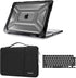 MOSISO Compatible with MacBook Pro 14 inch Case 2021 2022 Release A2442 M1 Pro/M1 Max Chip with Touch ID, Plastic Hard Shell Case with TPU Bumper & Carrying Sleeve Bag & Keyboard Cover, Black
