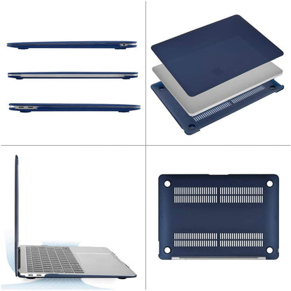 MOSISO Compatible with MacBook Air 13 inch Case 2022, 2021-2018 Release A2337 M1 A2179 A1932 Retina Display Touch ID, Plastic Hard Shell&Keyboard Cover&Screen Protector&Storage Bag, Navy Blue iMosiso