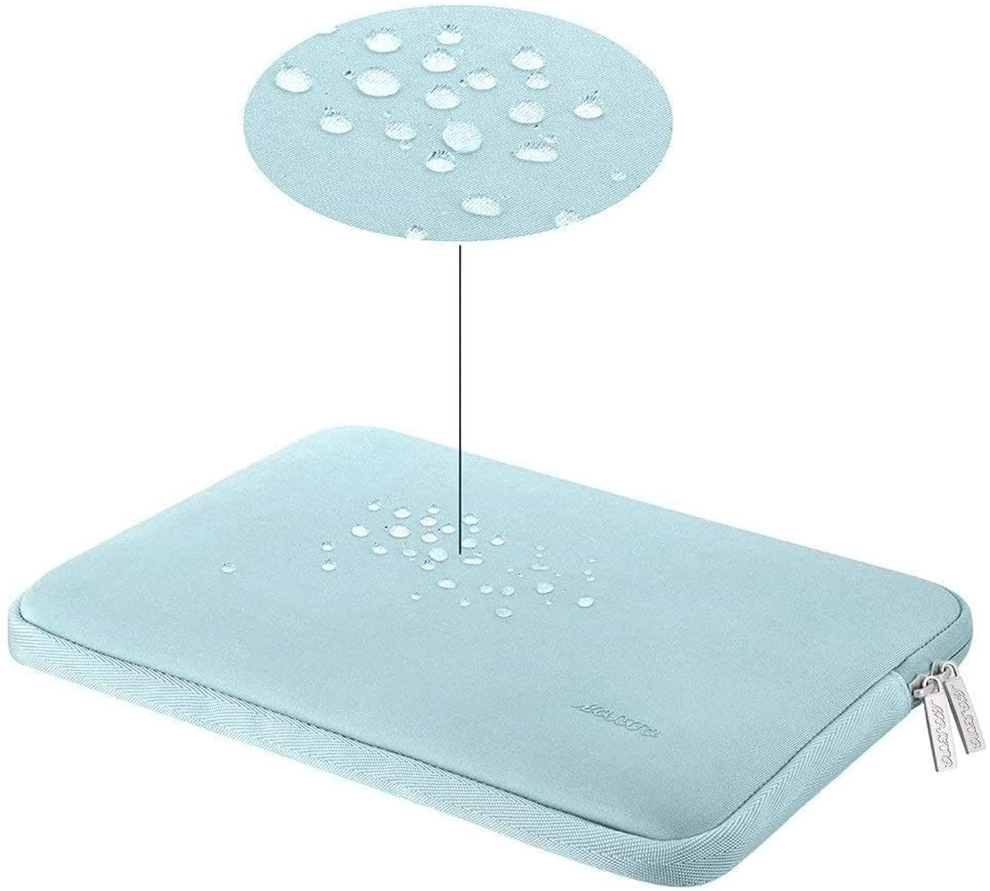 MOSISO Laptop Sleeve 11 11.6 12.3 13 13.3 14 15 15.6 16 inch Compatible with MacBook Air 13 inch A2337 M1 A2179 A1932 2022 Pro 13 inch A2338 M1 A2251 A2289 A2159 A1989 A1706 A1708 2021 2020 A1502 A2442 A2485 Neoprene Bag with Small Case, Mint Green iMosiso