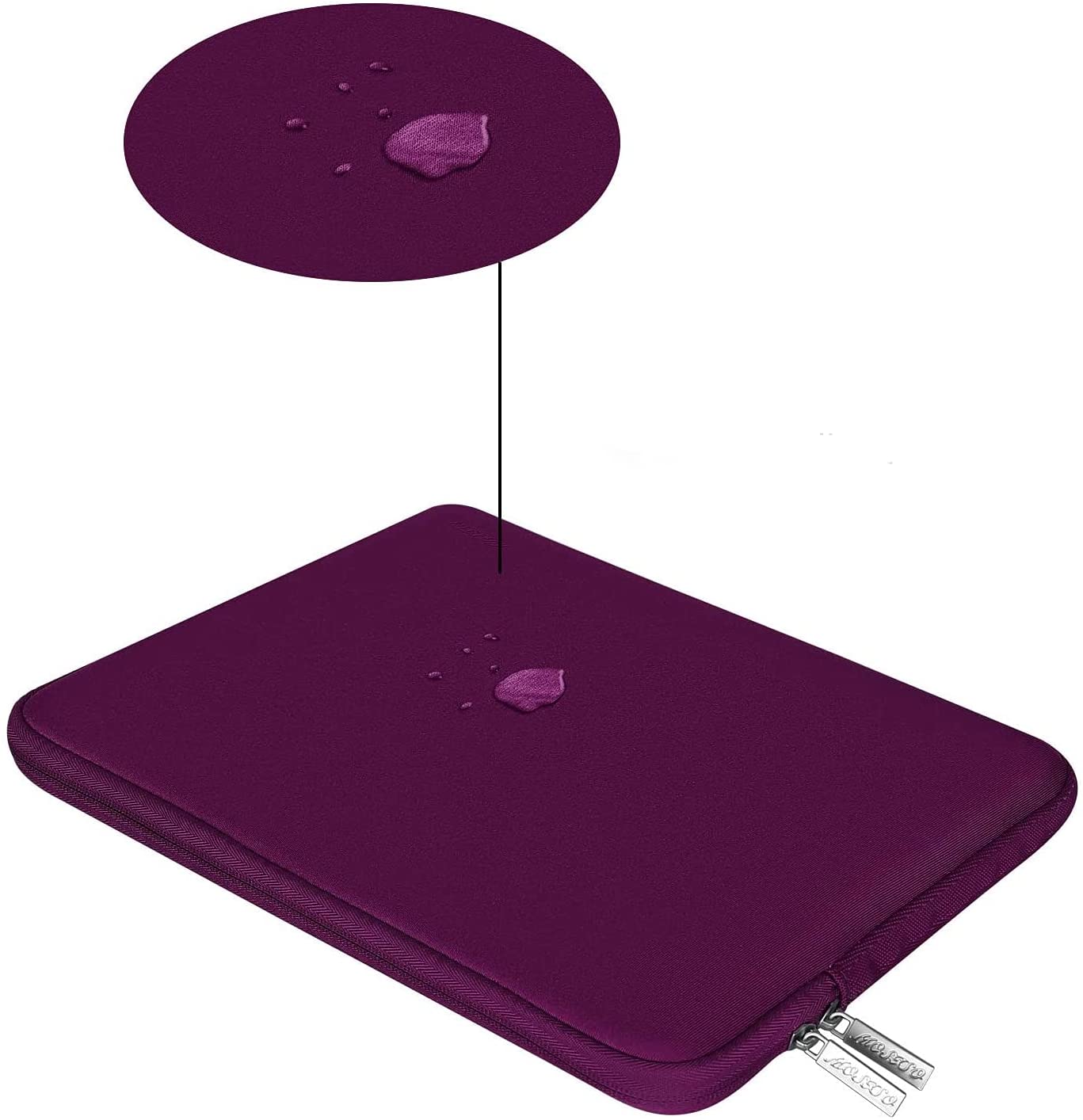 MOSISO Laptop Sleeve 11 11.6 12.3 13 13.3 14 15 15.6 16 inch Compatible with MacBook Air 13 inch A2337 M1 A2179 A1932 2022 Pro 13 A2338 M1 A2251 A2289 A2159 A1989 A1706 2021 2020 Pro 14 16 inch A2442 A2485 Neoprene Bag with Small Case, Magenta Purple iMosiso