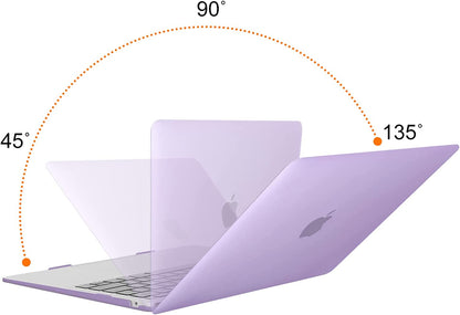 MOSISO Compatible with MacBook Air 13 inch Case 2022 2021 2020 2019 2018 Release M1 A2337 A2179 A1932 Retina Display Touch ID, Protective Plastic Hard Shell Case Cover, Light Purple iMosiso