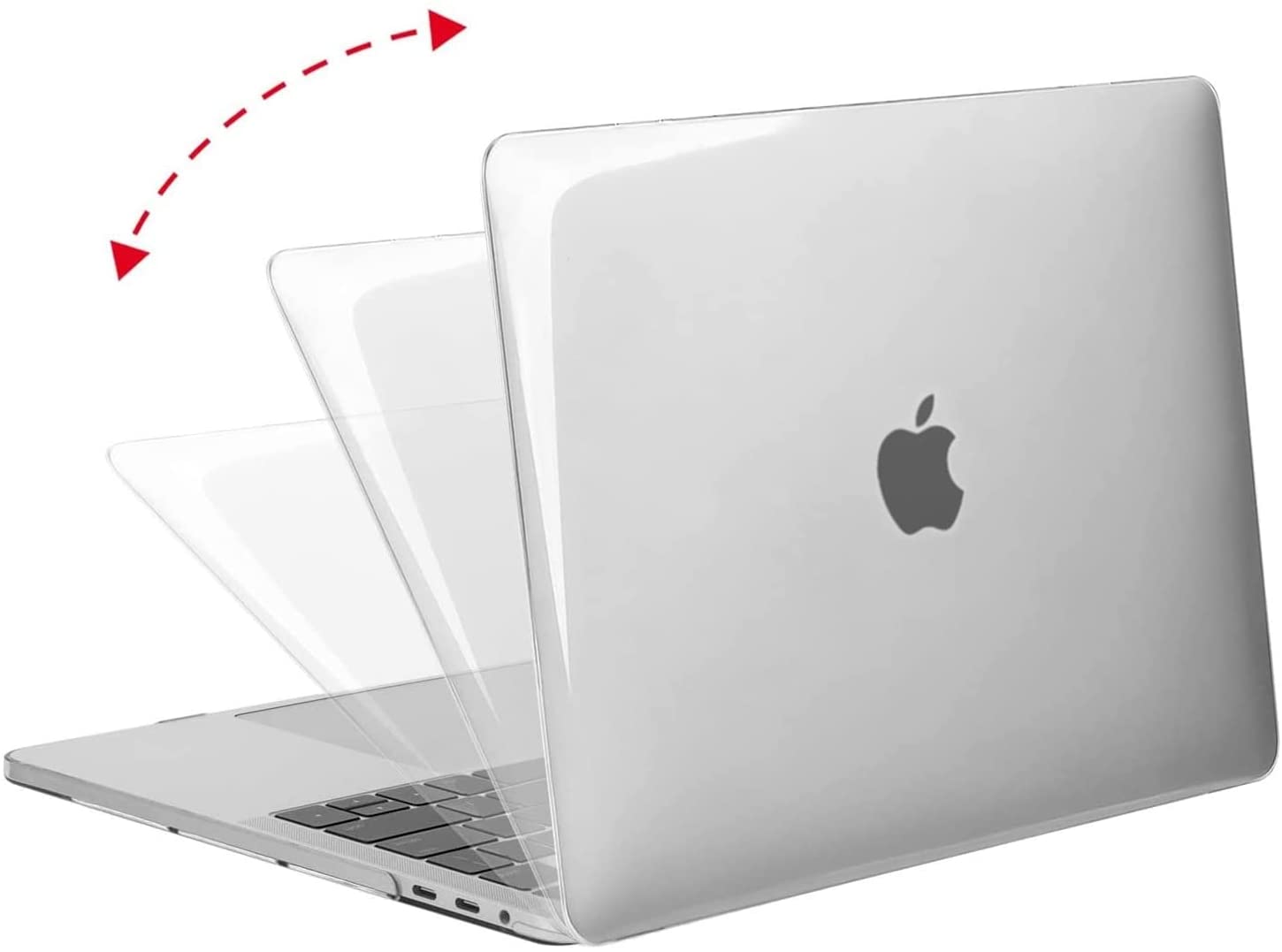 MOSISO Compatible with MacBook Pro 13 inch Case 2020-2016 Release A2338 M1 A2289 A2251 A2159 A1989 A1706 A1708, Plastic Hard Shell Case&Keyboard Cover Skin&Screen Protector&Storage Bag, Crystal Clear iMosiso