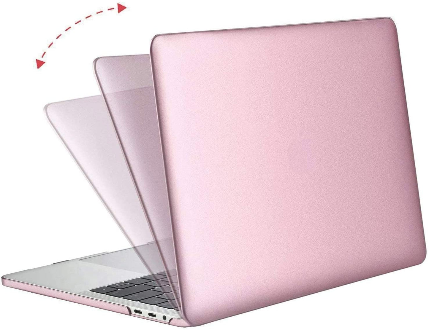 MOSISO Compatible with MacBook Pro 13 inch Case 2020-2016 Release A2338 M1 A2289 A2251 A2159 A1989 A1706 A1708, Plastic Hard Shell Case&Keyboard Cover Skin&Screen Protector&Storage Bag, Rose Gold iMosiso